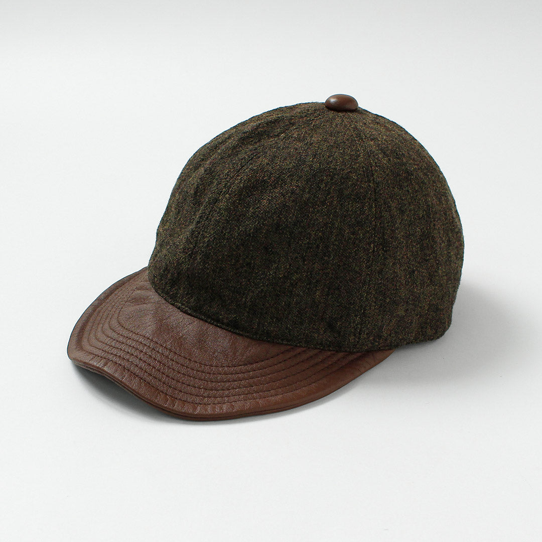 HIGHER / Military Serge x Leather Brim Cap