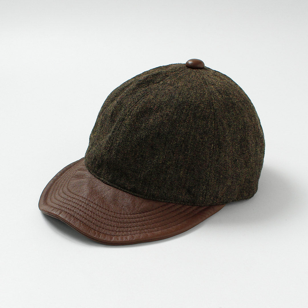 HIGHER / Military Serge x Leather Brim Cap