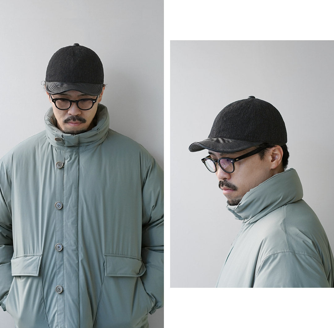 HIGHER / Military Serge x Leather Brim Cap