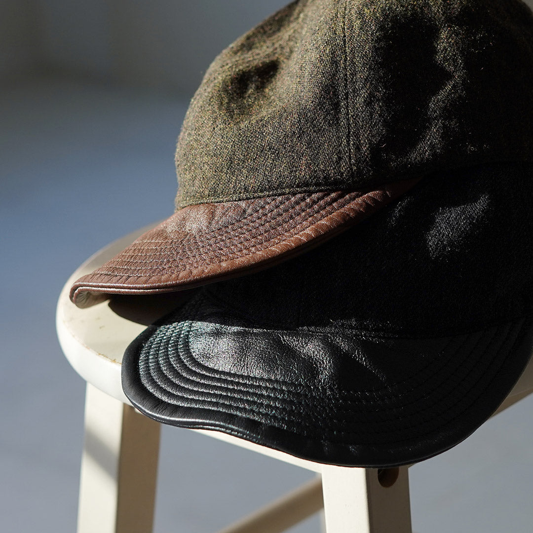 HIGHER / Military Serge x Leather Brim Cap