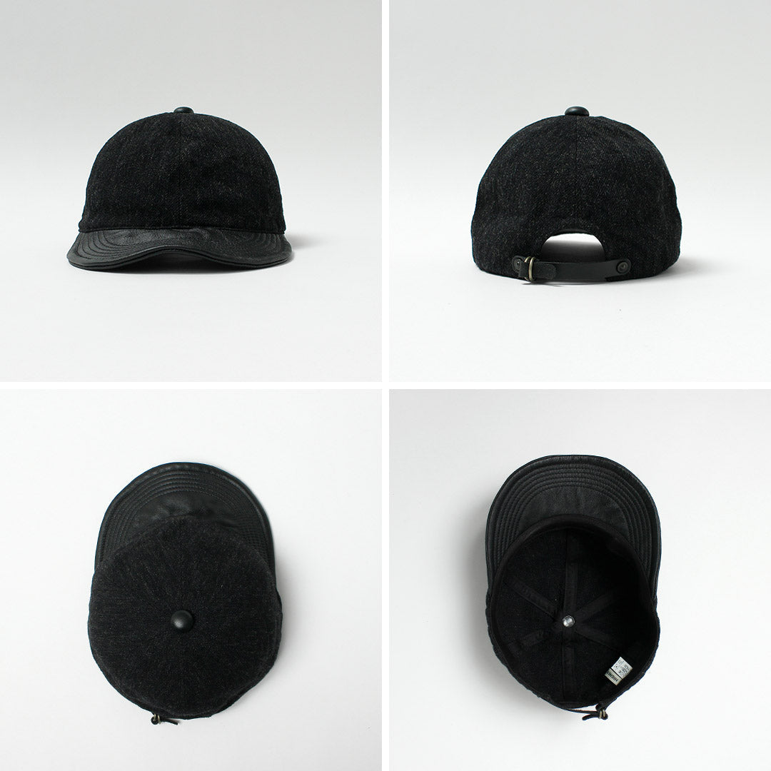HIGHER / Military Serge x Leather Brim Cap