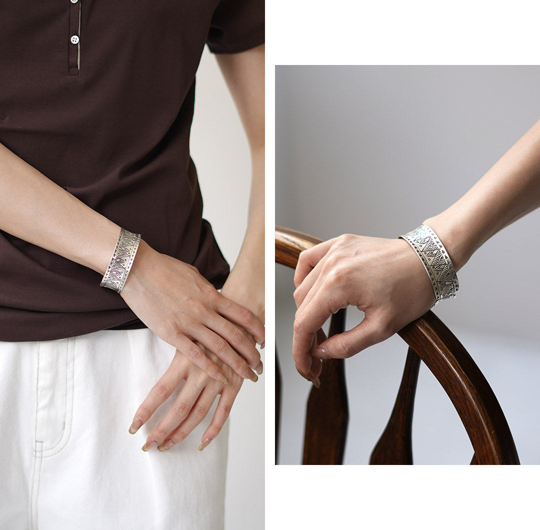 phaduA / Karen Silver Mountain Wide Bangle