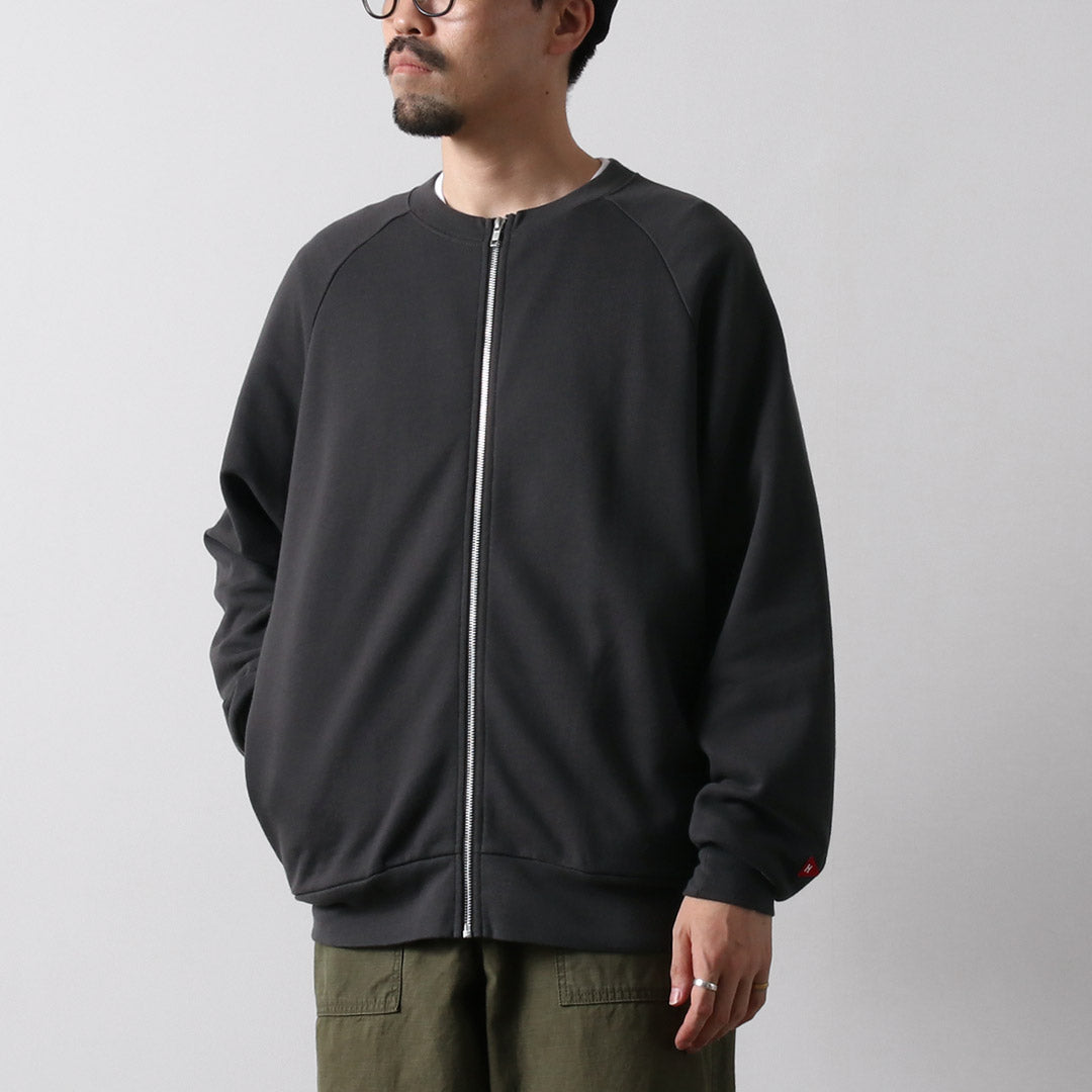 HEALTHKNIT / Classic Sweat Crew Zip Cardigan