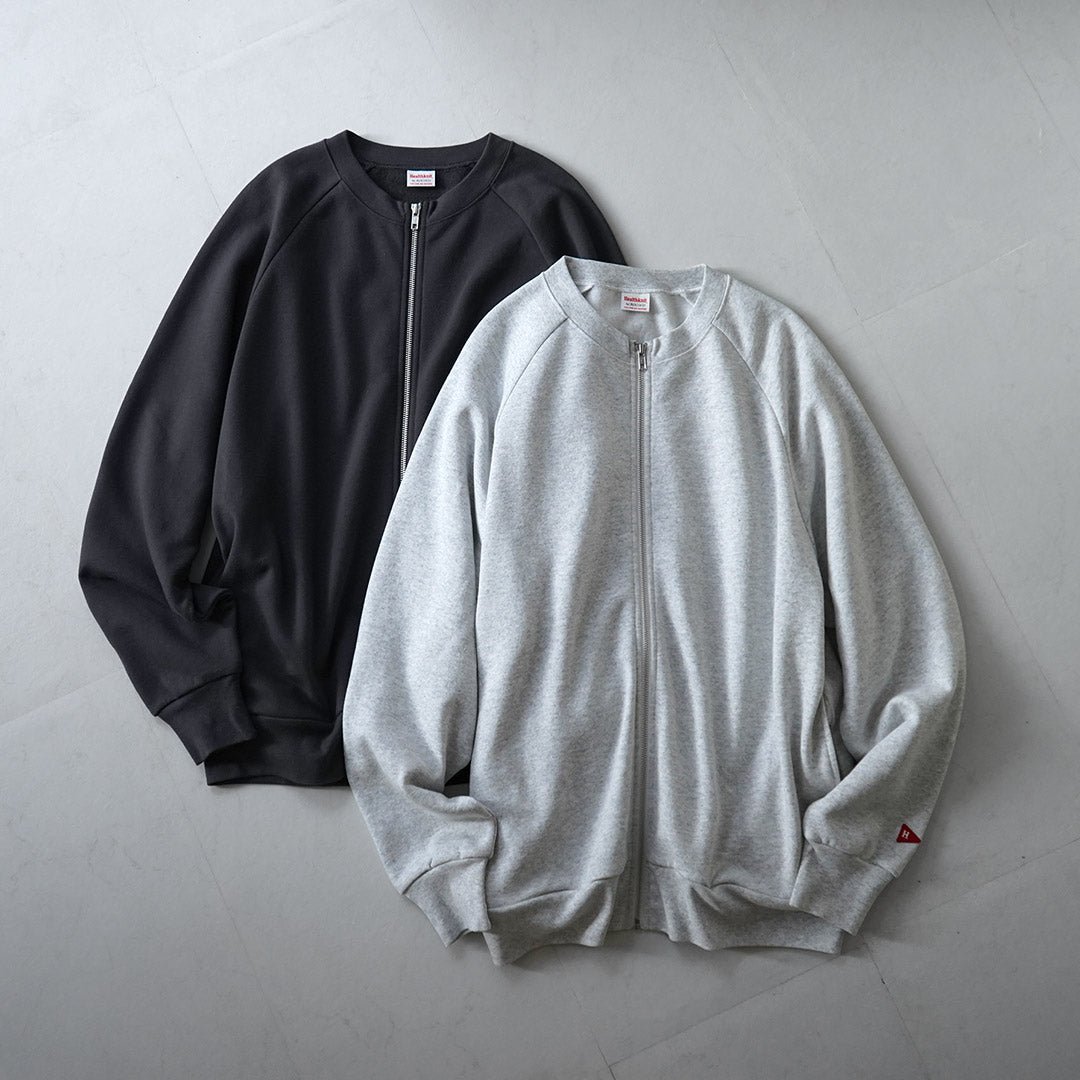 HEALTHKNIT / Classic Sweat Crew Zip Cardigan