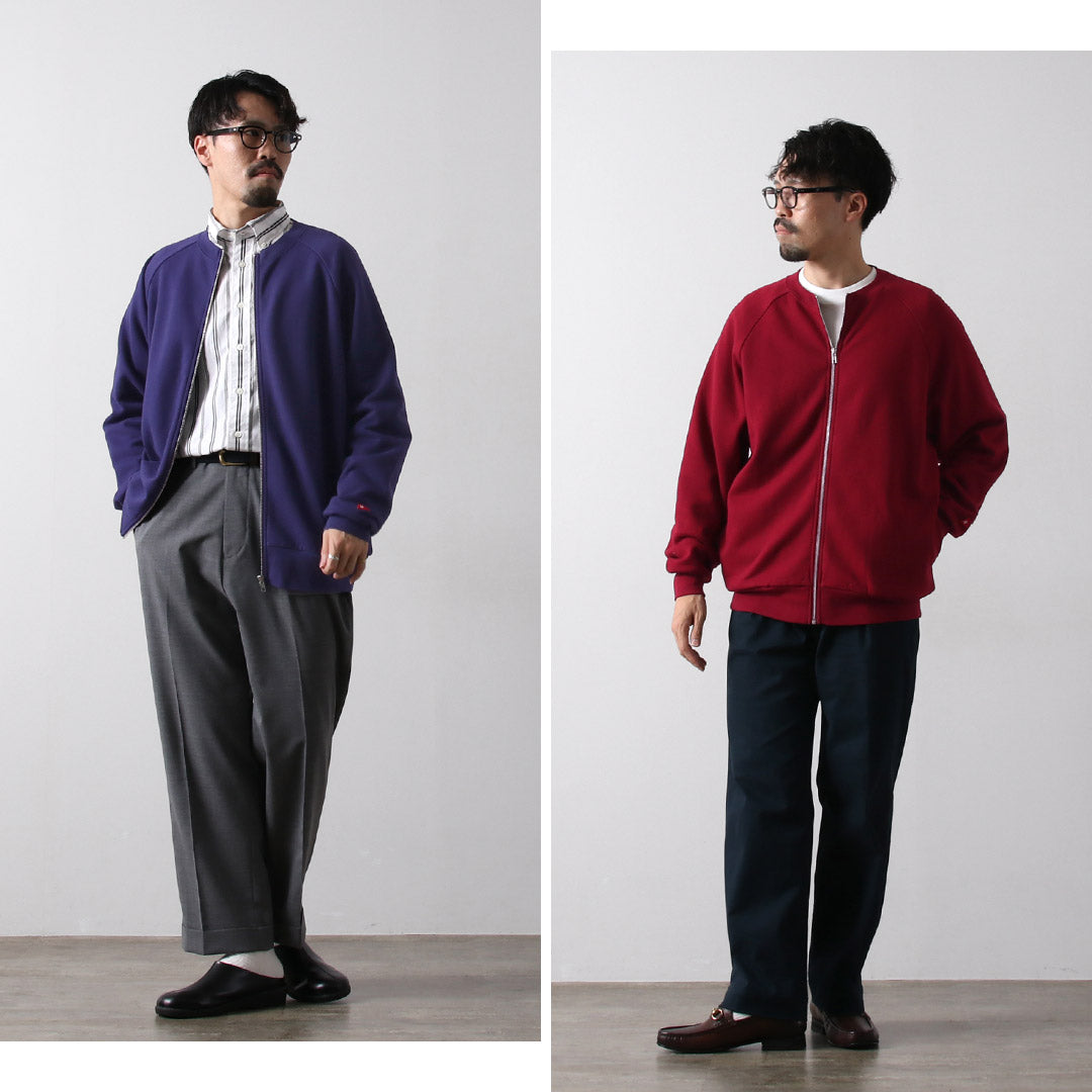 HEALTHKNIT / Classic Sweat Crew Zip Cardigan