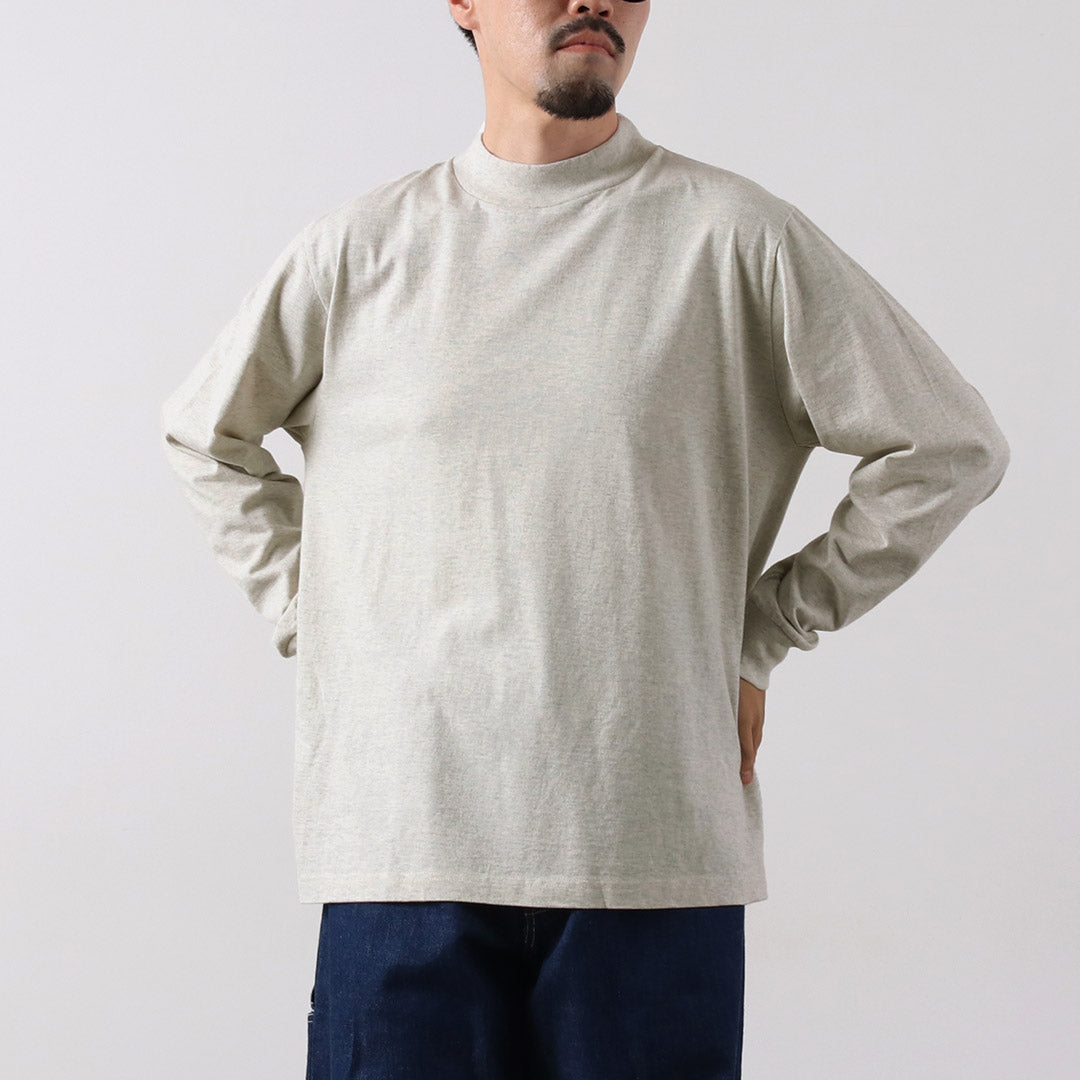 HEALTHKNIT / Camiseta de algodón de manga larga con cuello falso