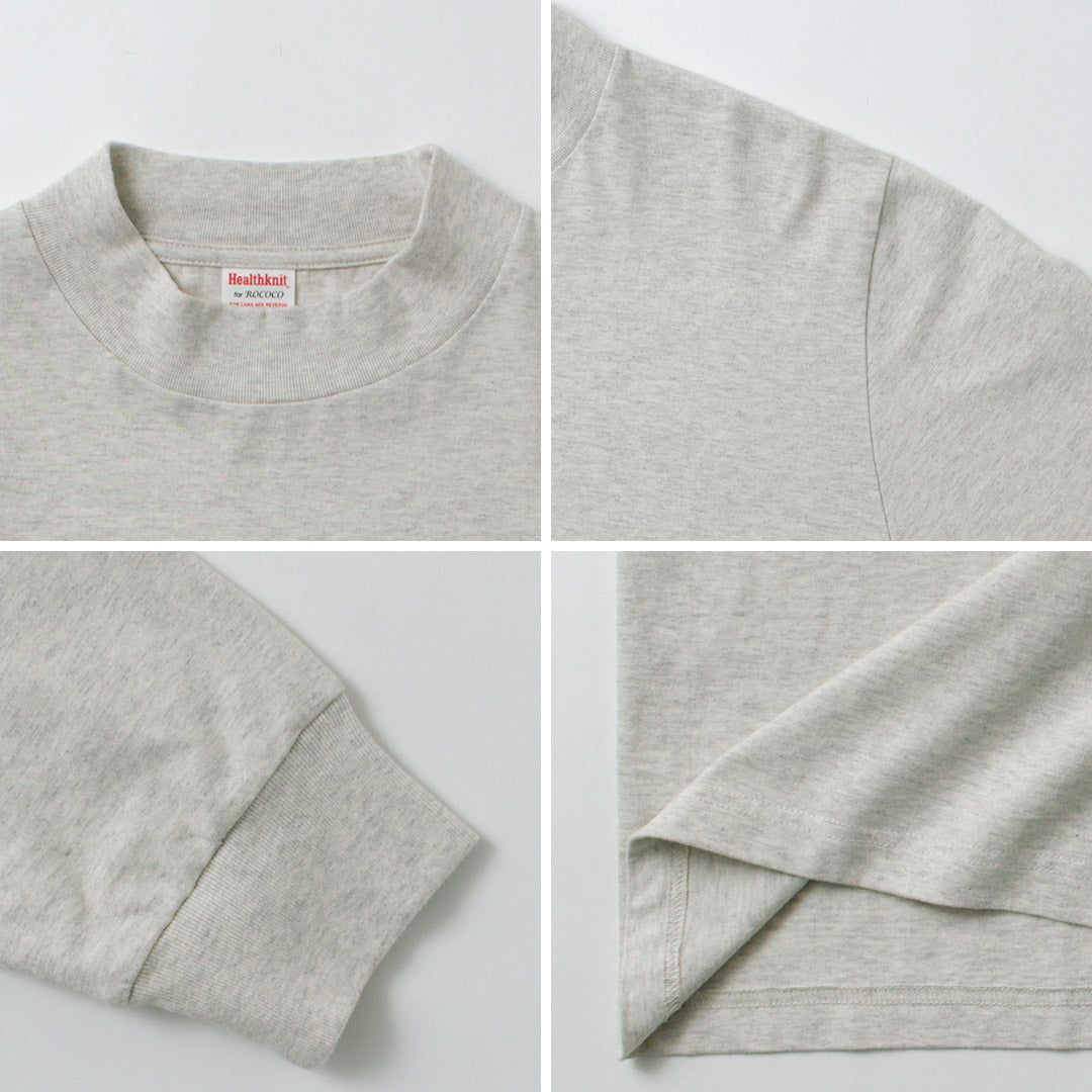 HEALTHKNIT / T-shirt à manches longues et col montant en coton US
