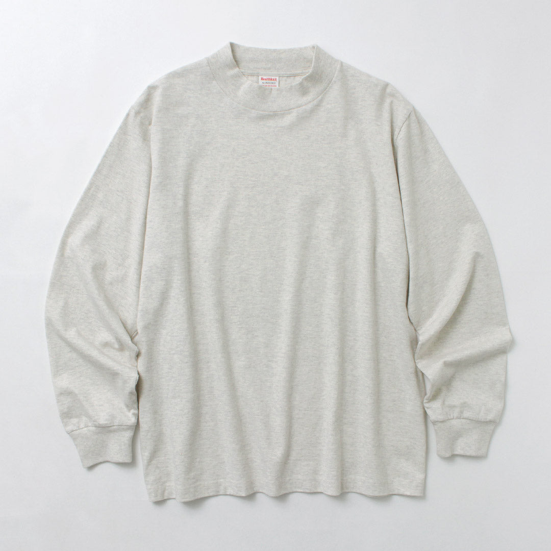 HEALTHKNIT / US Cotton Long Sleeve Mock Neck T-Shirt