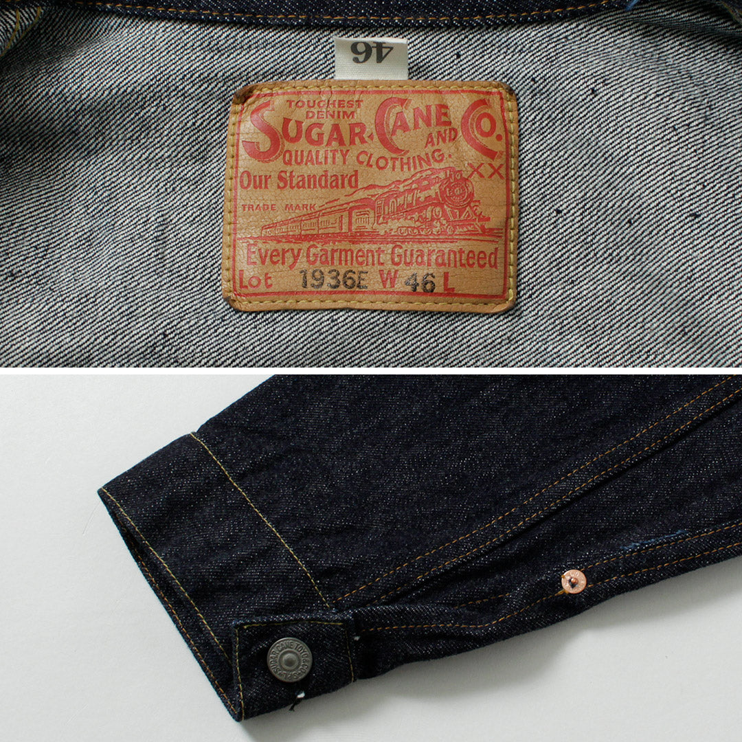 ★SUGAR CANE / 13.5 盎司牛仔布第 1 型 G-Jun 后开叉 1936 型号
