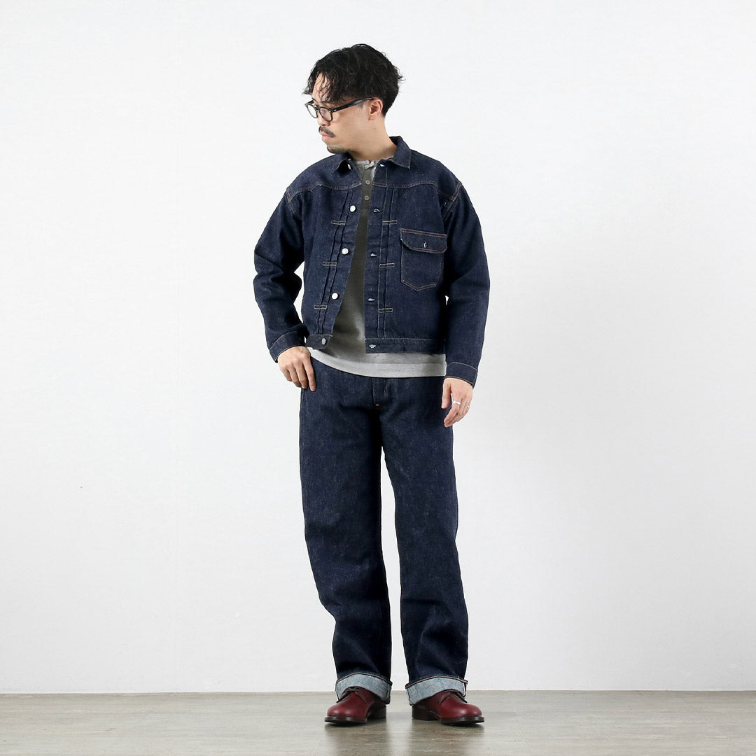 CANNE À SUCRE / Salopette taille en denim 13oz Modèle 2025