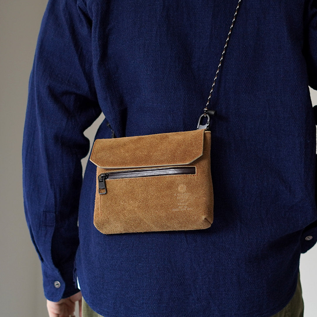 AS2OV / Water-repellent Suede Sacoche Wallet