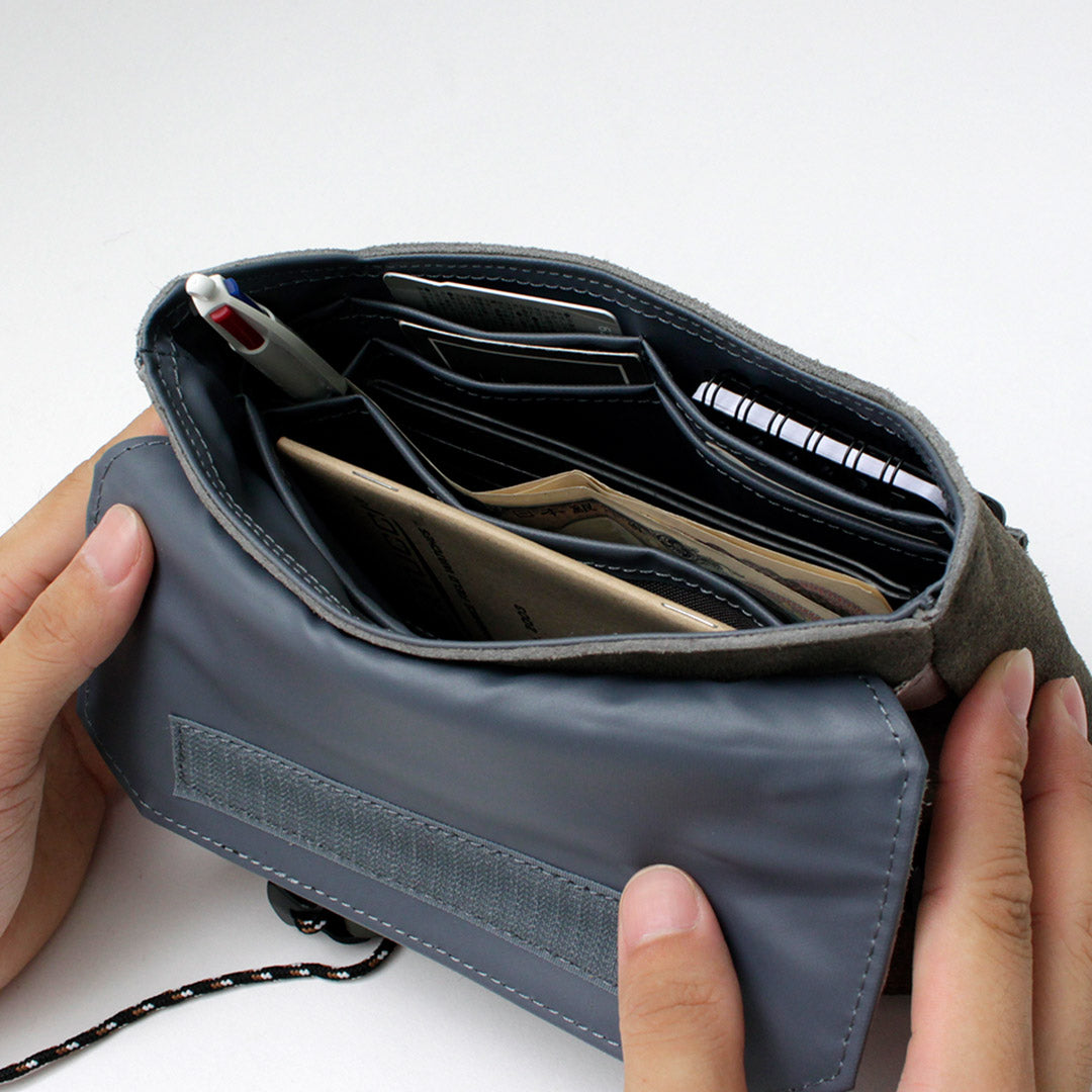 AS2OV / Water-repellent Suede Sacoche Wallet