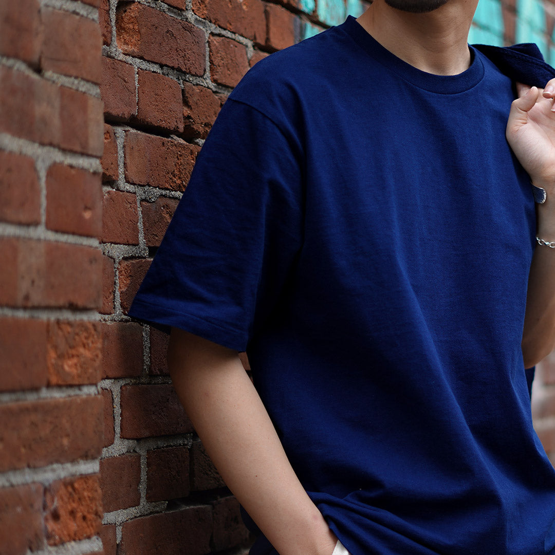 CRC × INDIGO CLASSIC Indigo-Dyed Tubular S/S T-Shirt