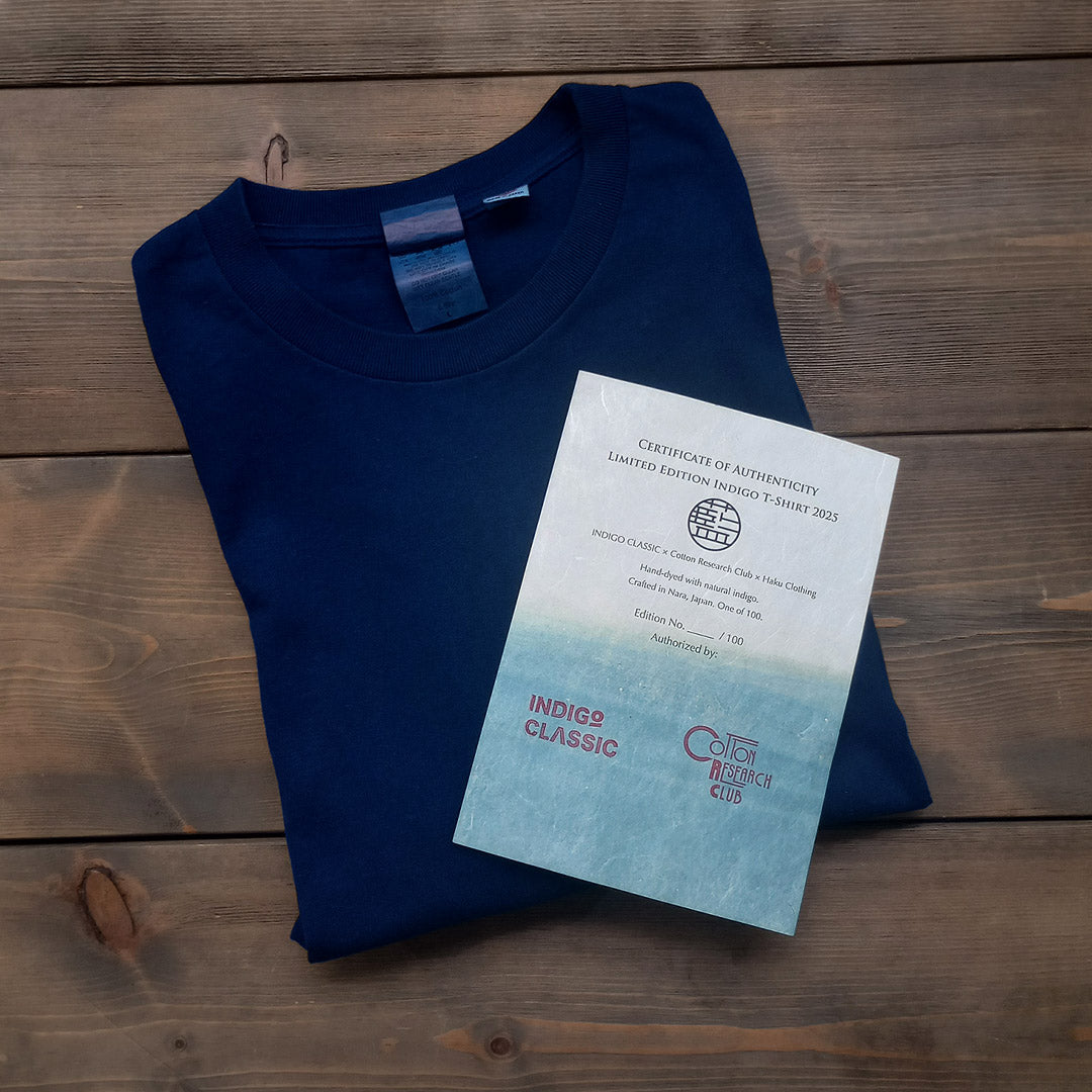 CRC × INDIGO CLASSIC Indigo-Dyed Tubular S/S T-Shirt