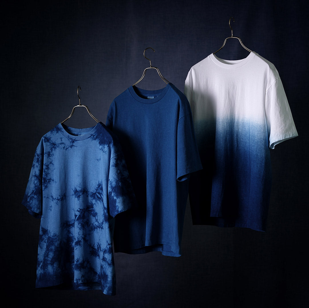 CRC × INDIGO CLASSIC Indigo-Dyed Tubular S/S T-Shirt