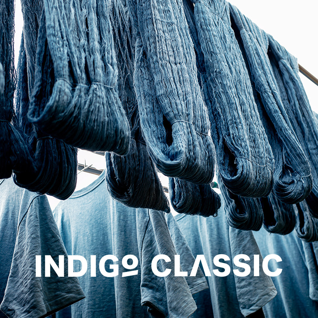 CRC × INDIGO CLASSIC Indigo-Dyed Tubular S/S T-Shirt