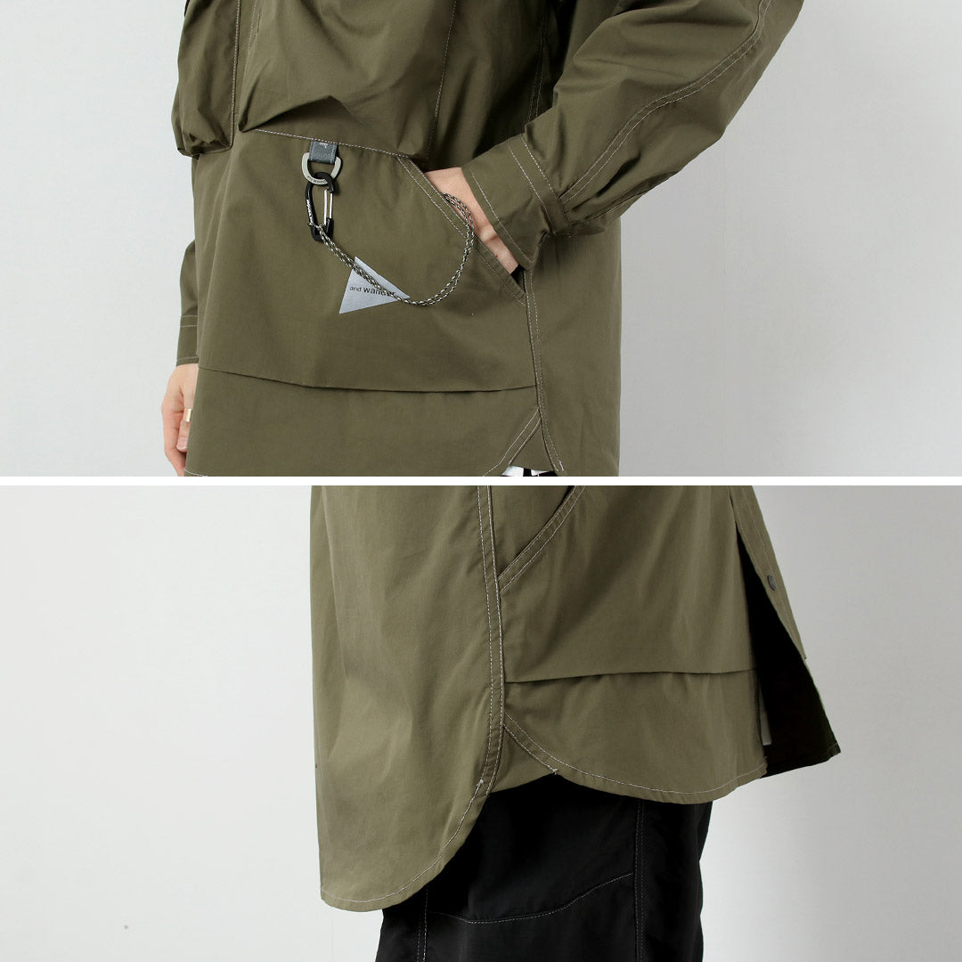 AND WANDER / Multi-Pocket Long Sleeve Shirt