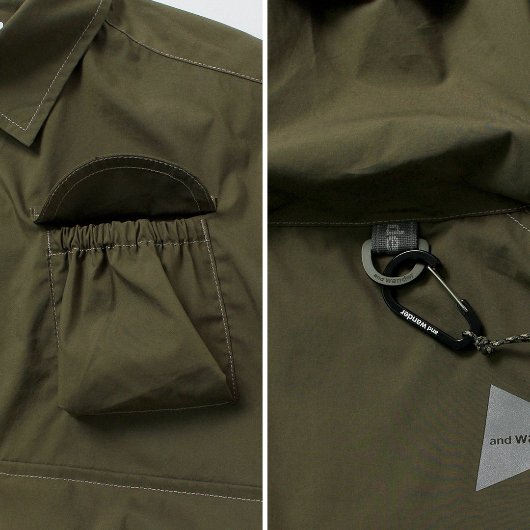 AND WANDER / Multi-Pocket Long Sleeve Shirt