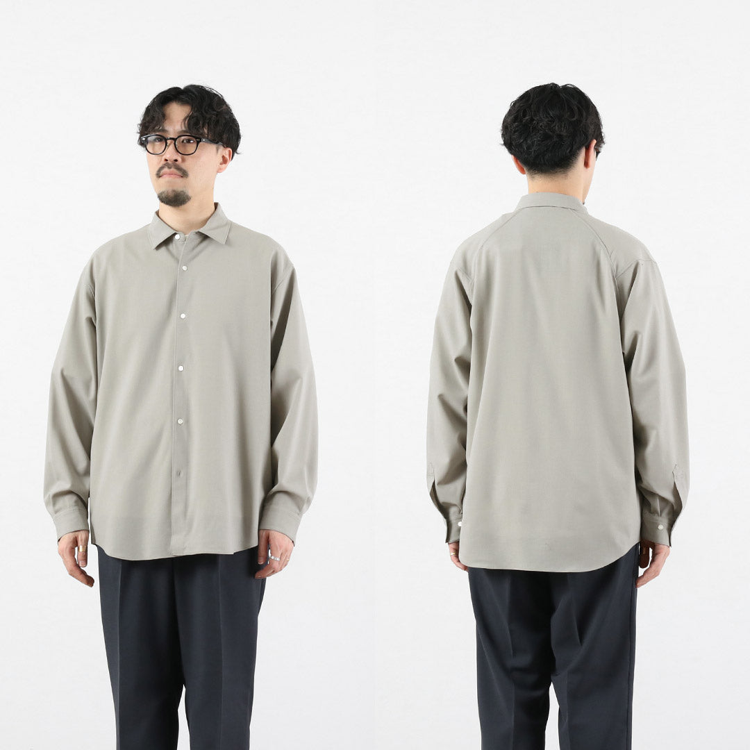 GOLDWIN / High-Twist Wool Relaxed Shirt – Bishu Fabric