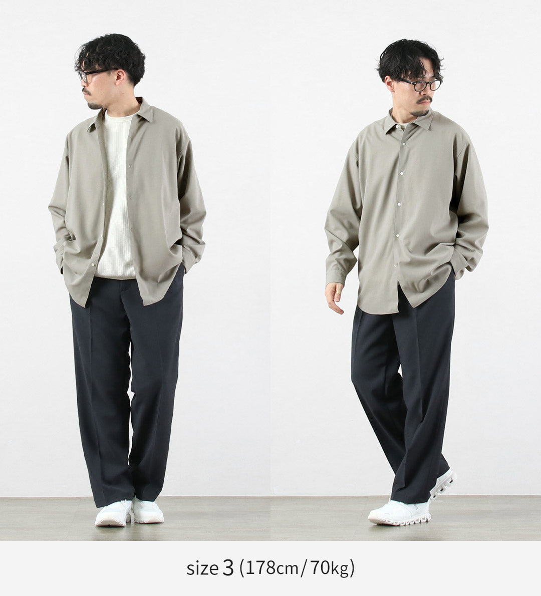 GOLDWIN / High-Twist Wool Relaxed Shirt – Bishu Fabric