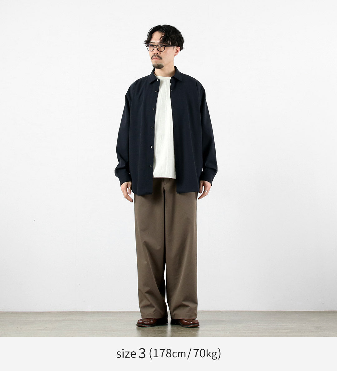 GOLDWIN / Pantalón recto holgado en sarga CALCULO® × SOLOTEX®