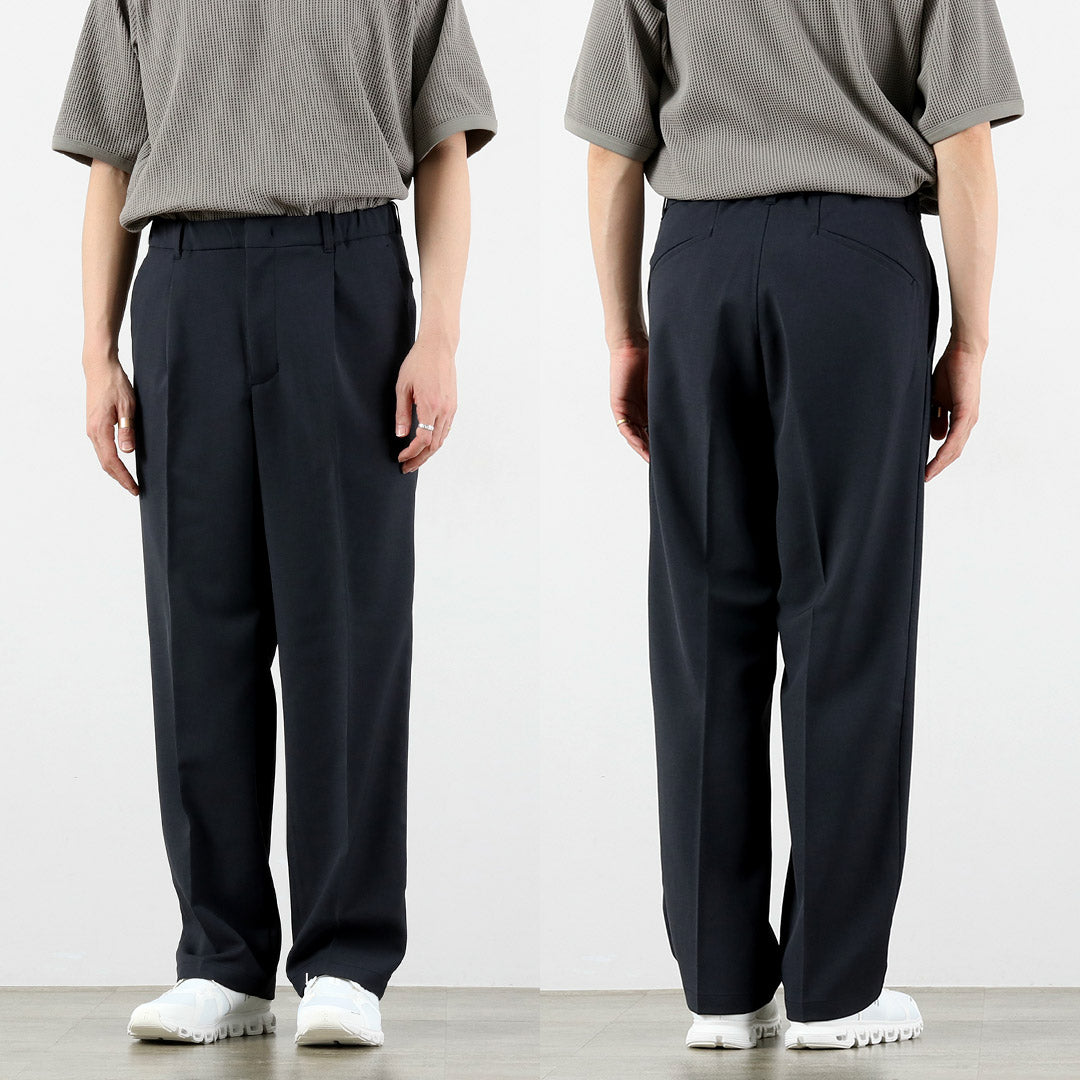 GOLDWIN / Pantalón recto de una sola vuelta en sarga elástica seca reciclada