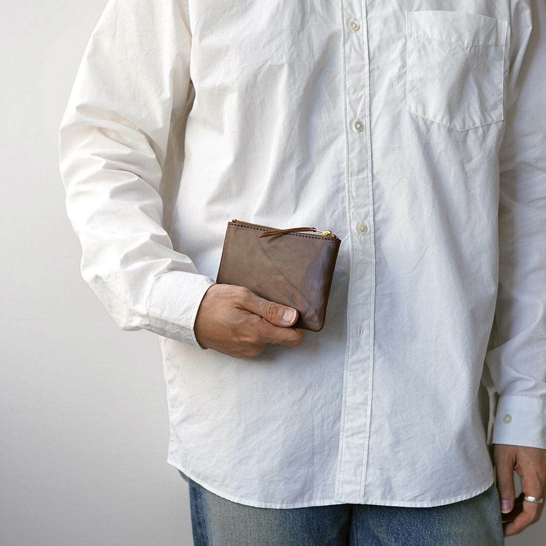 BUTTON WORKS / Portefeuille pochette en cuir Chromexcel