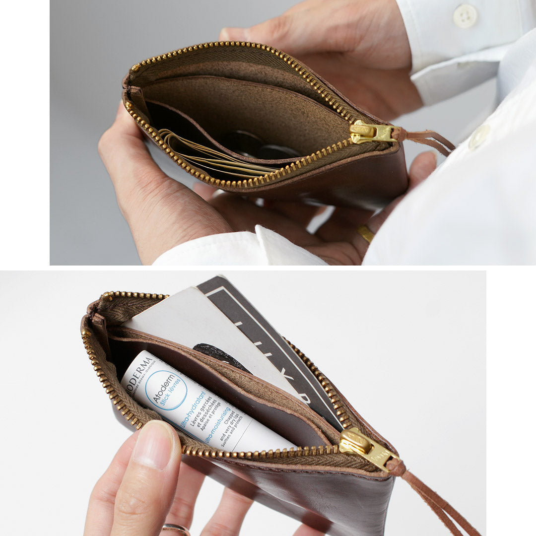 BUTTON WORKS / Portefeuille pochette en cuir Chromexcel