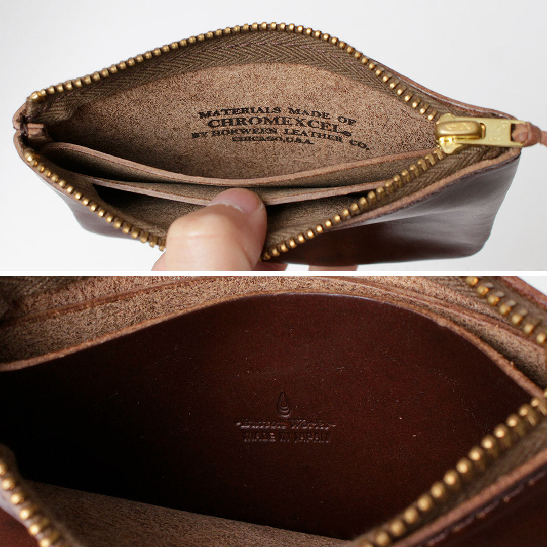 BUTTON WORKS / Portefeuille pochette en cuir Chromexcel