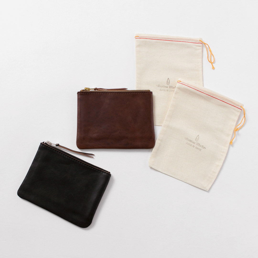 BUTTON WORKS / Portefeuille pochette en cuir Chromexcel