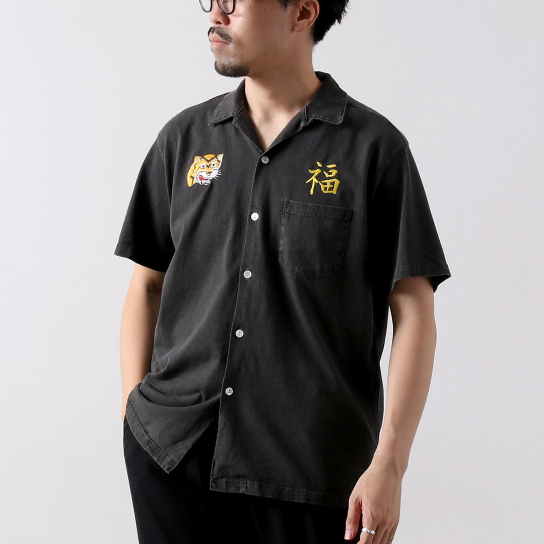 GOOD ON / Torafuku Embroidery Open Collar Shirt