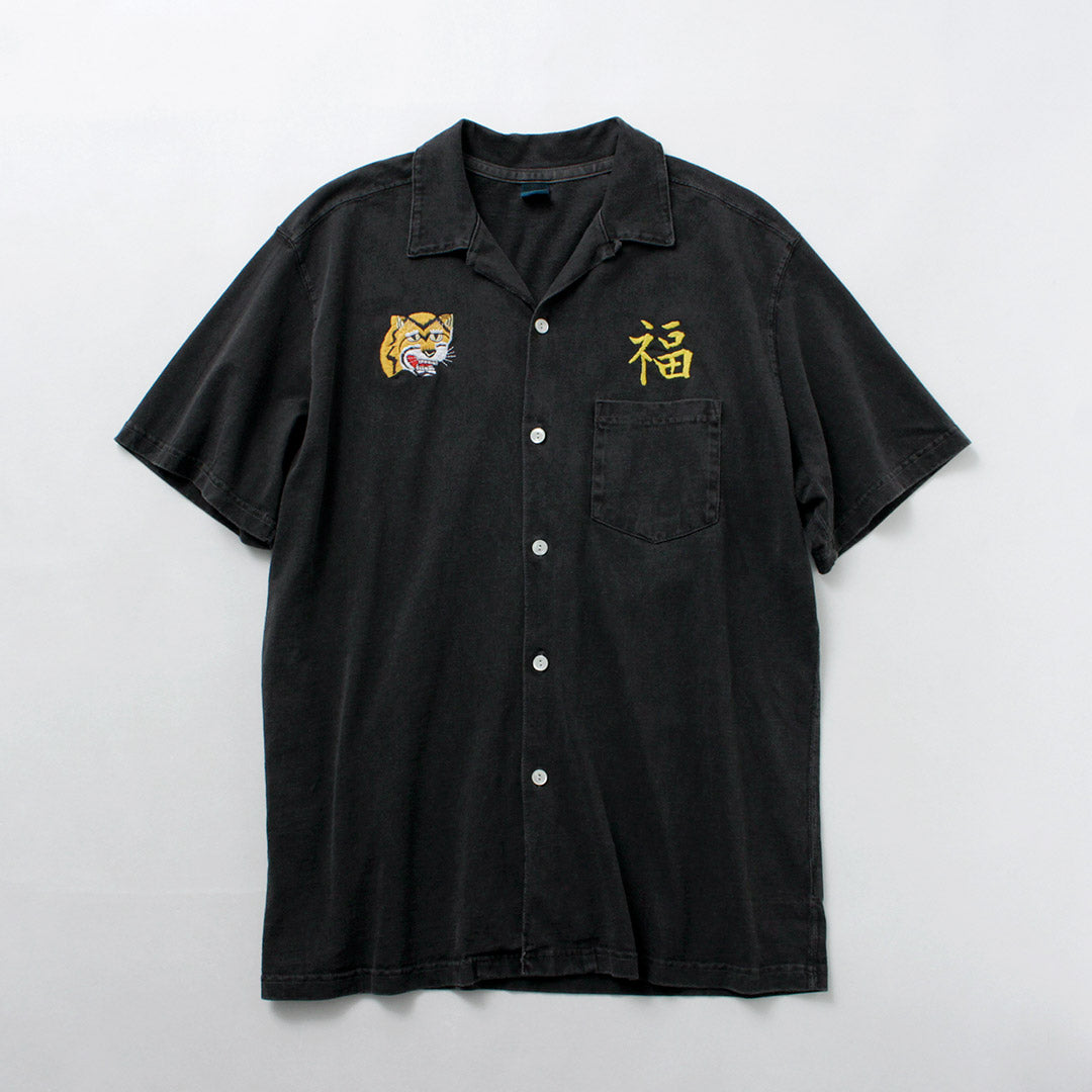 GOOD ON / Torafuku Embroidery Open Collar Shirt