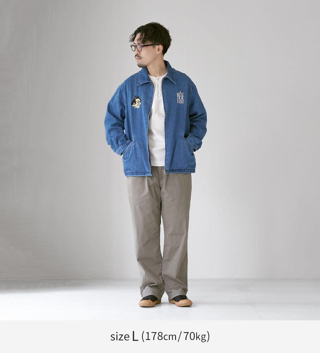 GOHEMP / Veste en denim souvenir japonais