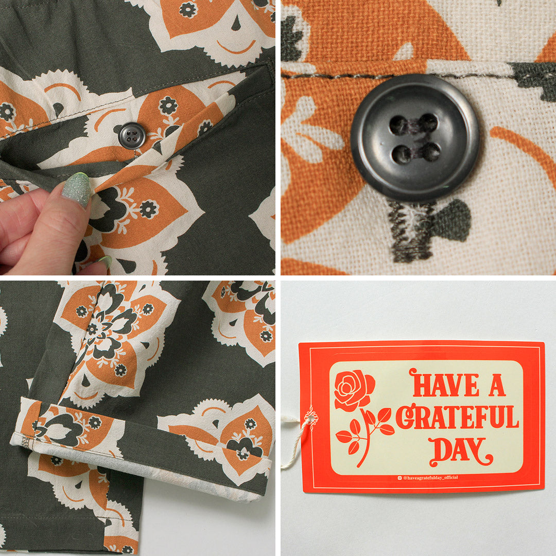 TENGA UN DÍA AGRADECIDO / Pantalón amplio y sencillo con estampado de diseño redondo