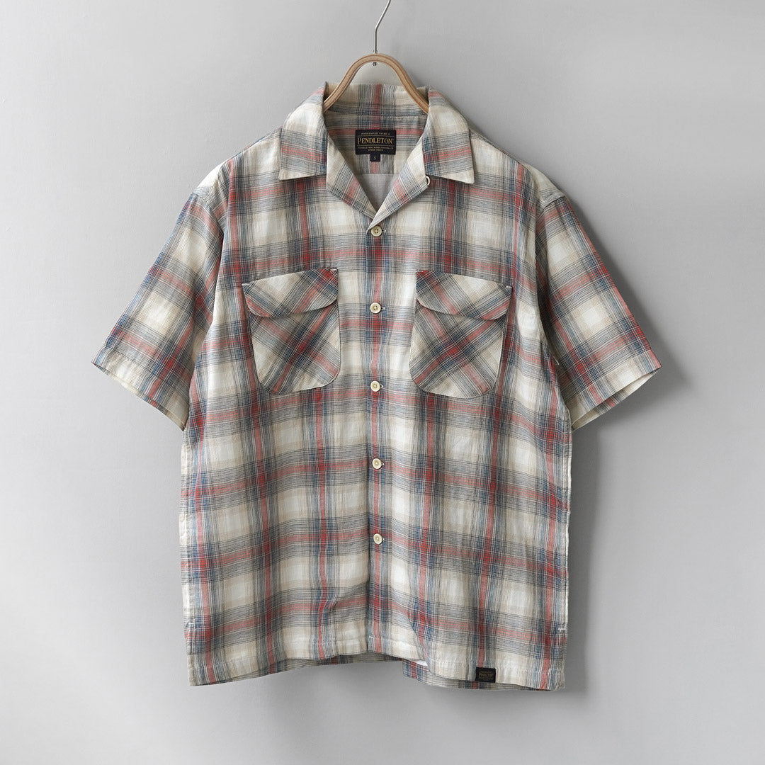 PENDLETON / Open Collar Short Sleeve Shirt