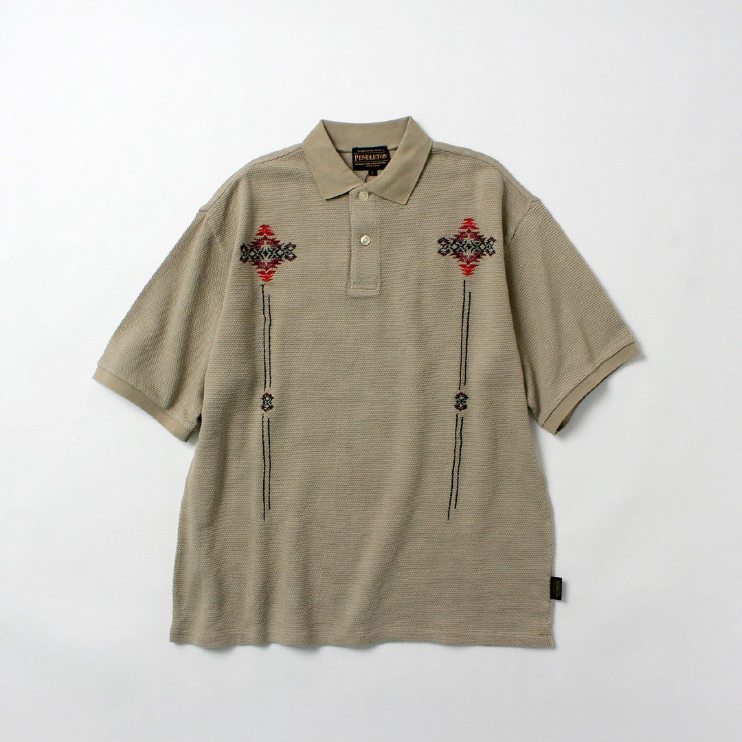 PENDLETON / Heavyweight Pique Embroidered Polo Shirt