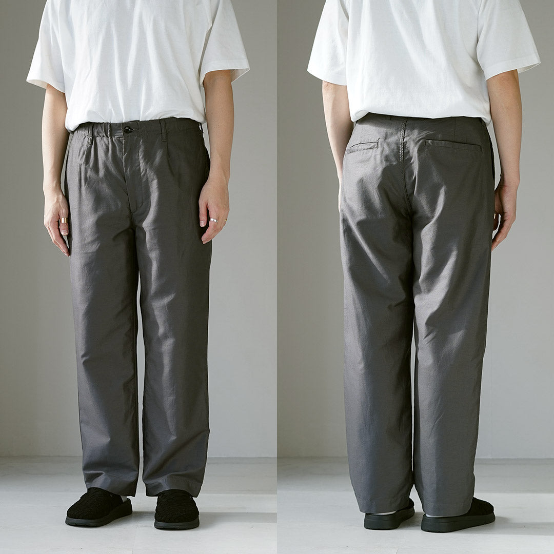 FOB FACTORY / 特殊訂單棉麻斜紋皮休閒褲