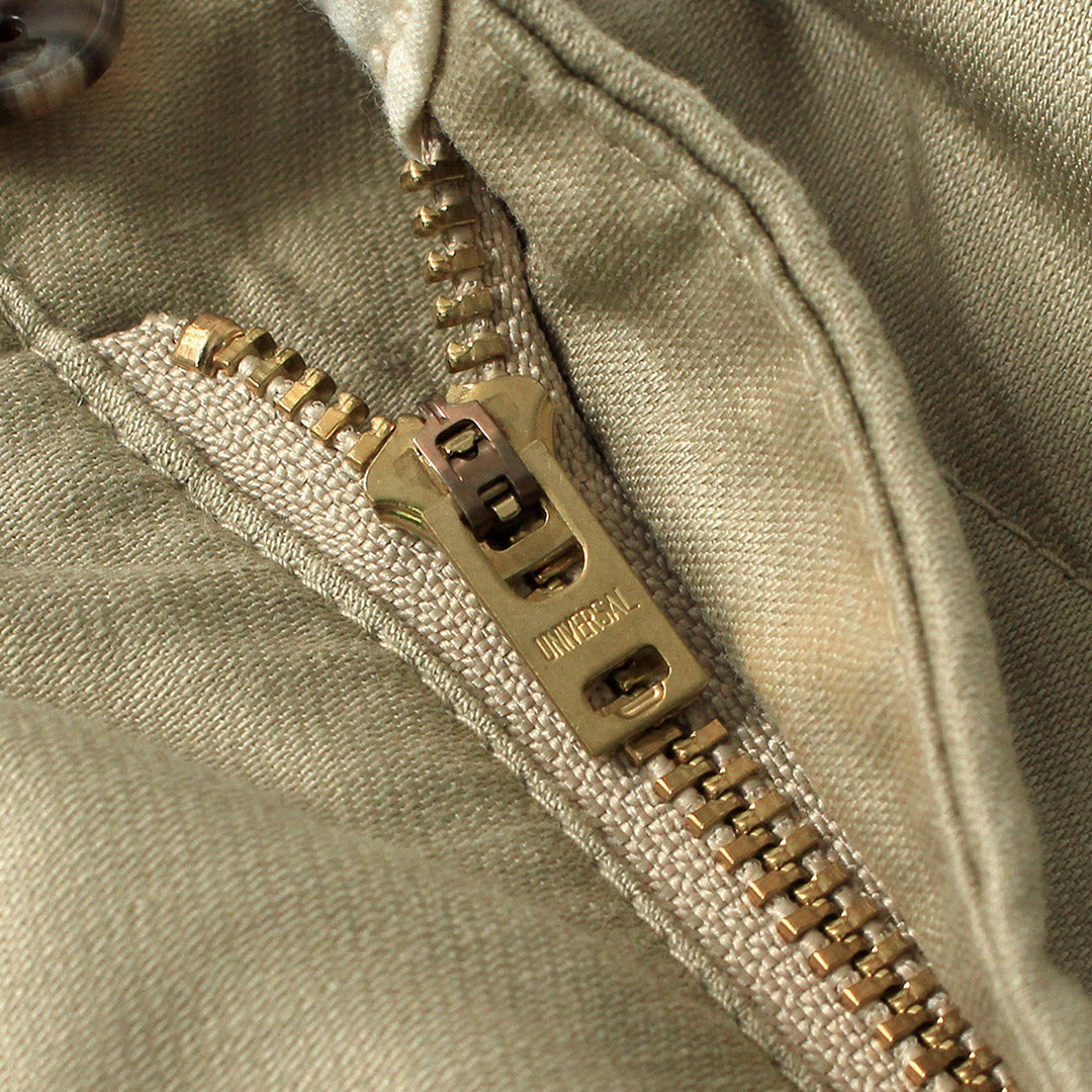 FOB FACTORY / 特殊訂單棉麻斜紋皮休閒褲