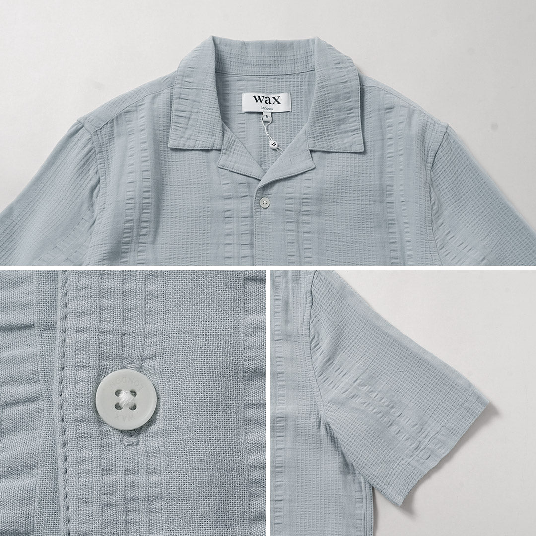 WAX LONDON / Didcot Chemise Manches Courtes Double Wave Grid