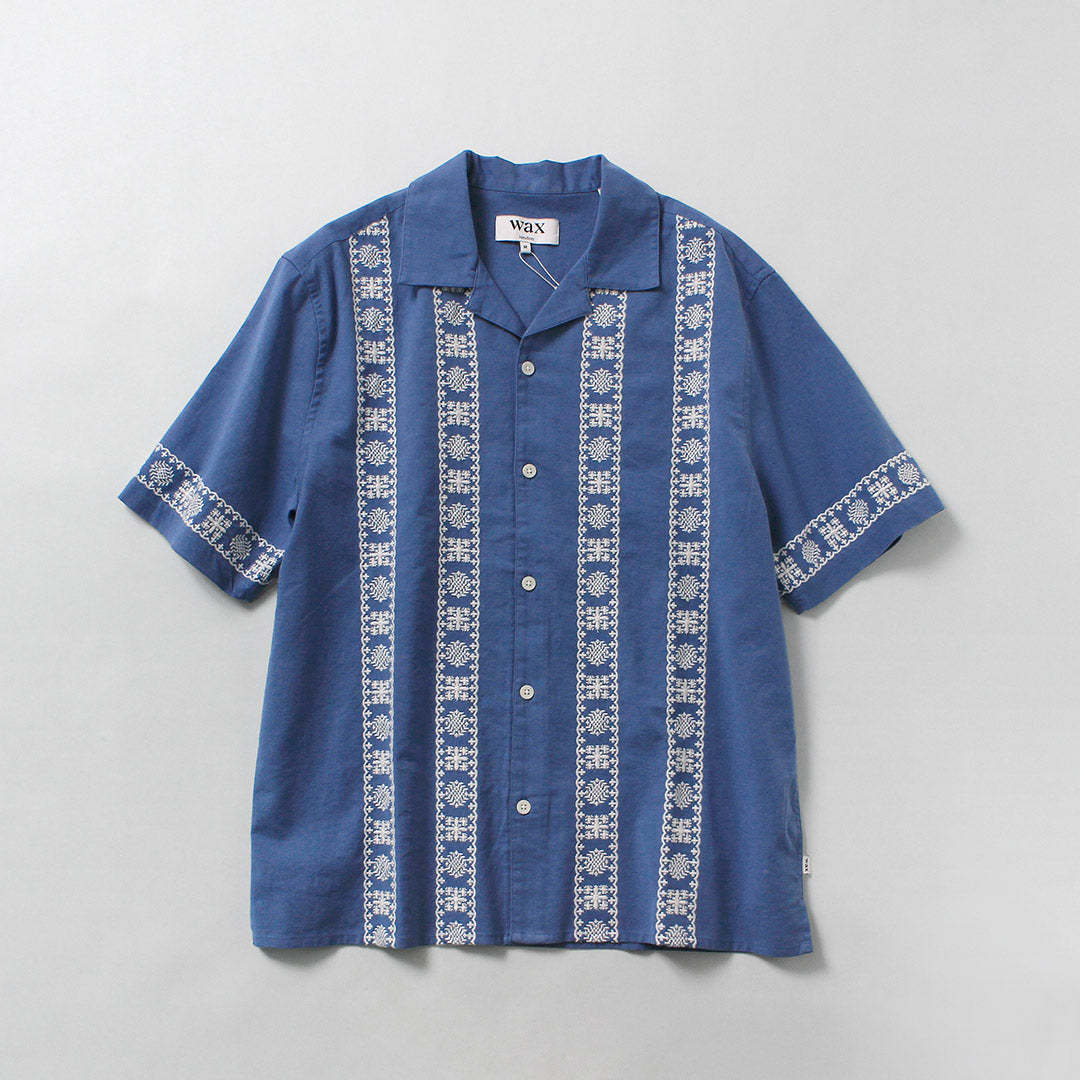 WAX LONDON / Didcot Short Sleeve Shirt - Placement Border
