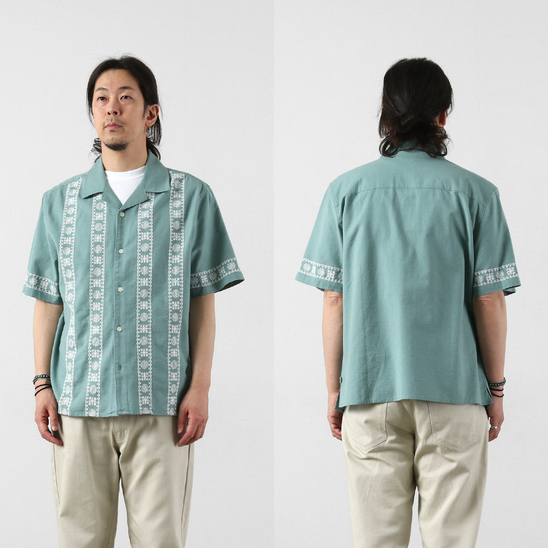 WAX LONDON / Didcot Short Sleeve Shirt - Placement Border