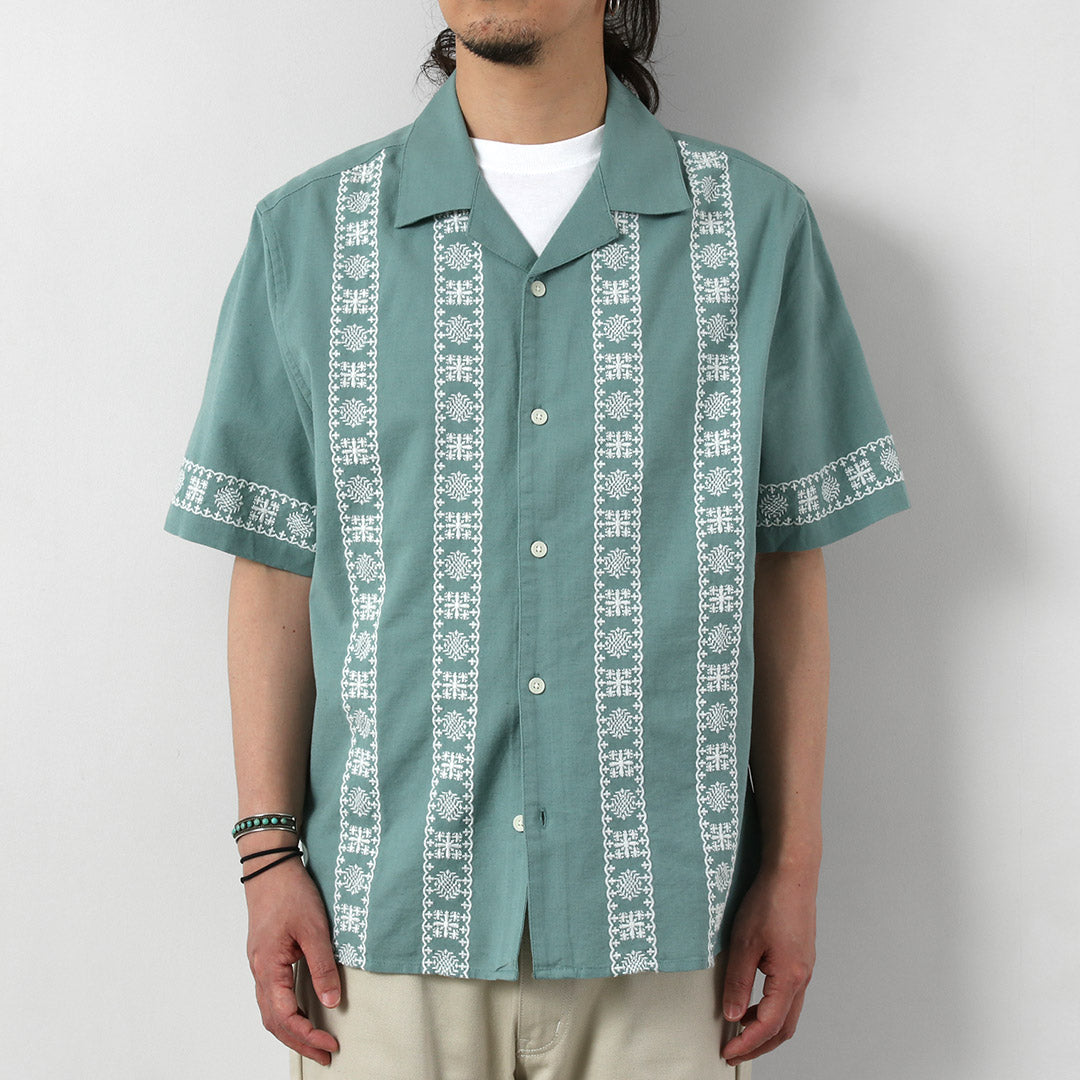 WAX LONDON / Didcot Short Sleeve Shirt - Placement Border