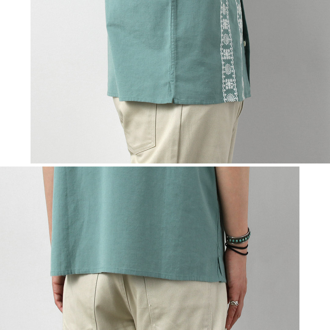 WAX LONDON / Didcot Short Sleeve Shirt - Placement Border