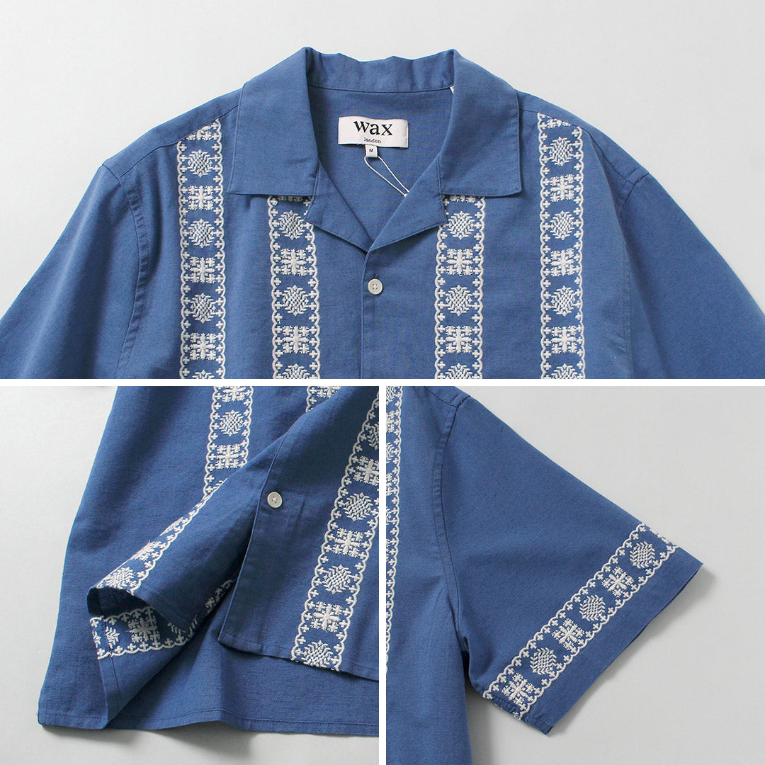 WAX LONDON / Didcot Short Sleeve Shirt - Placement Border