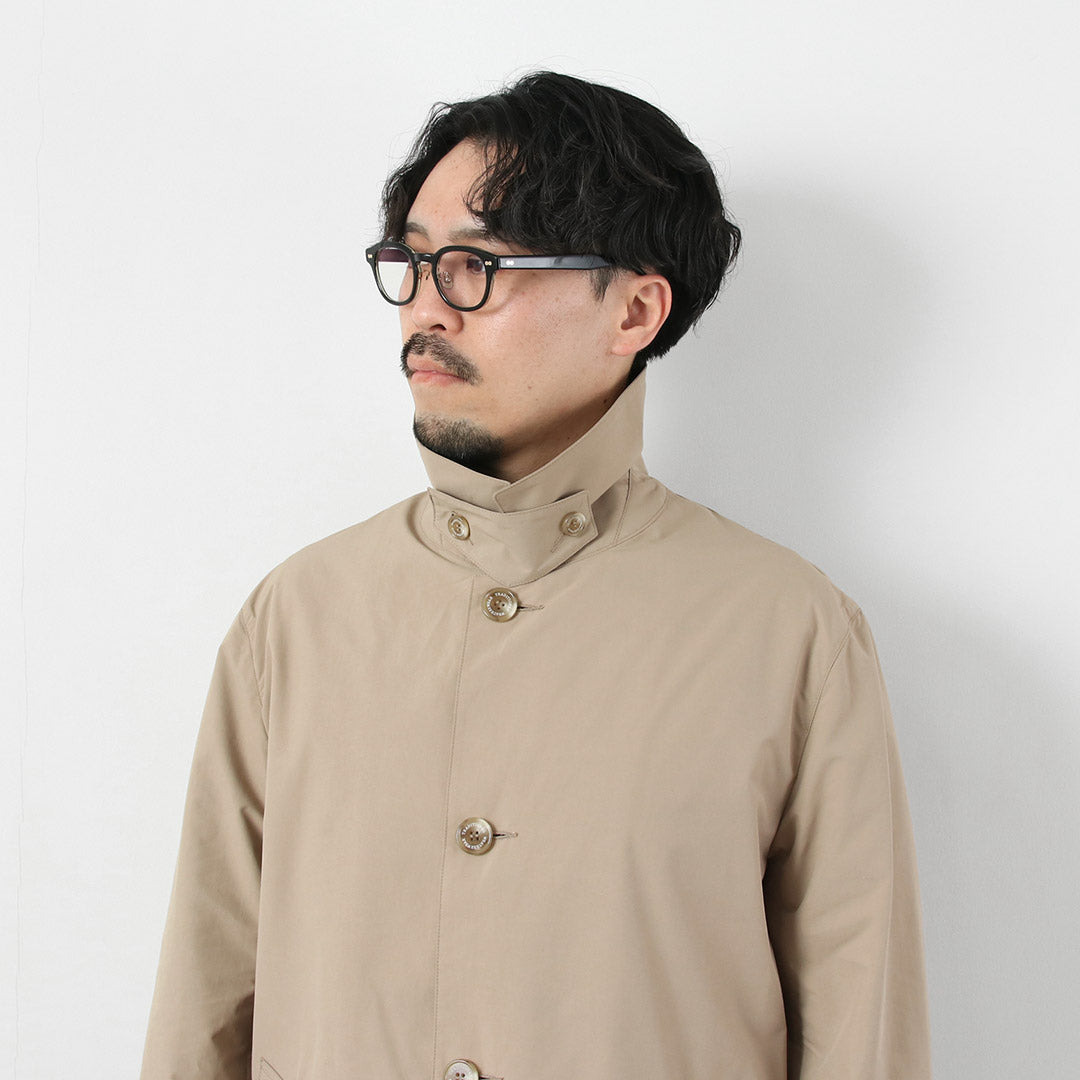 VÊTEMENTS MÉTÉO TRADITIONNELS / Manteau Balmacaan en taffetas de polyester léger boutonné Derby