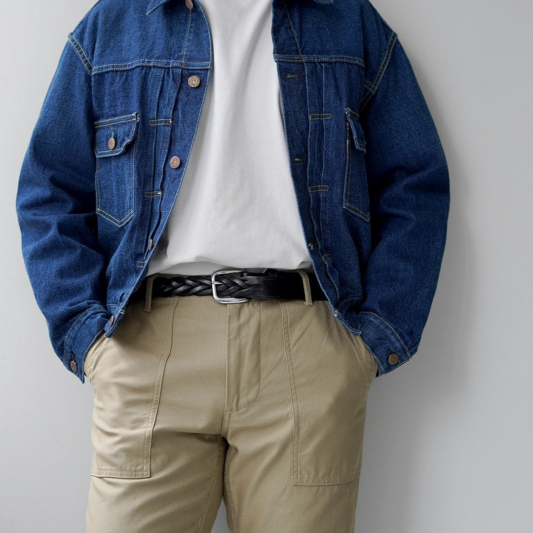 TORY LEATHER / 롱 팁 브레이드 벨트