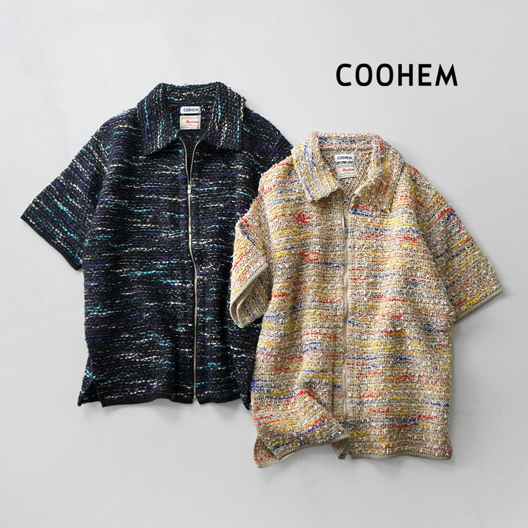 COOHEM / Summer Tweed Zip Shirt