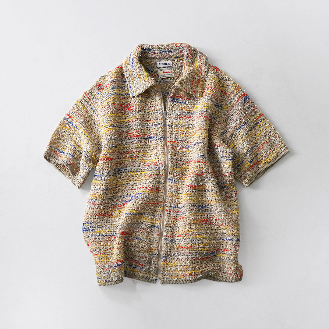 COOHEM / Summer Tweed Zip Shirt