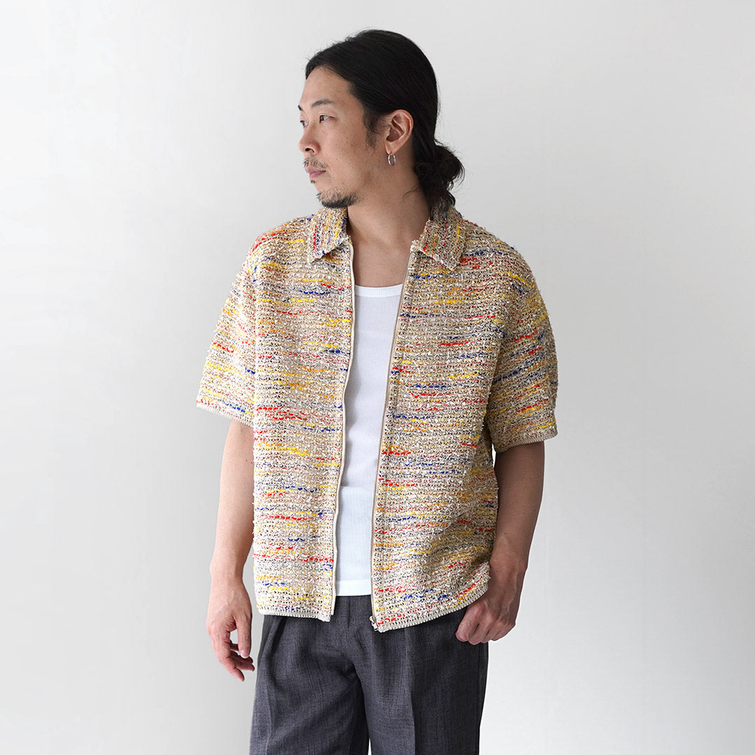 COOHEM / Summer Tweed Zip Shirt