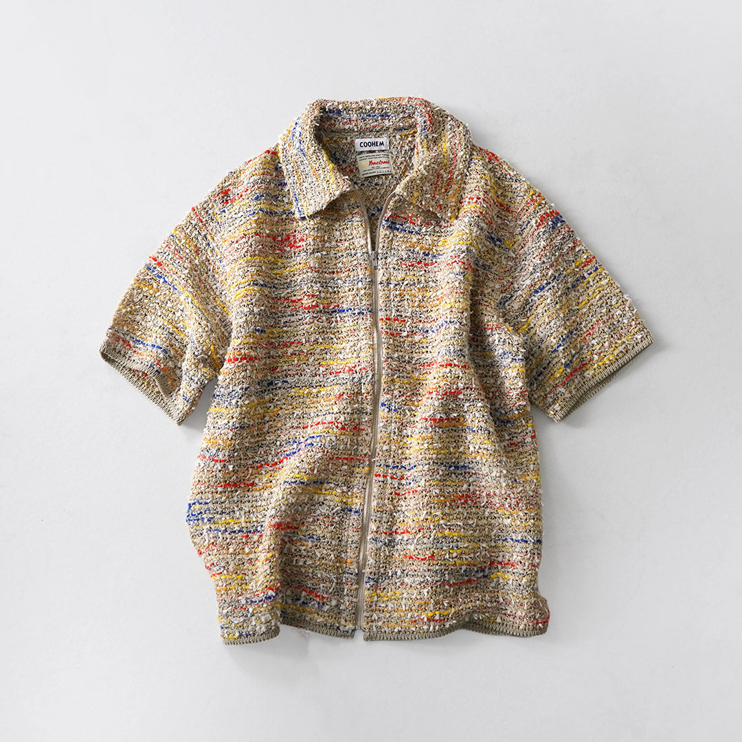 COOHEM / Summer Tweed Zip Shirt